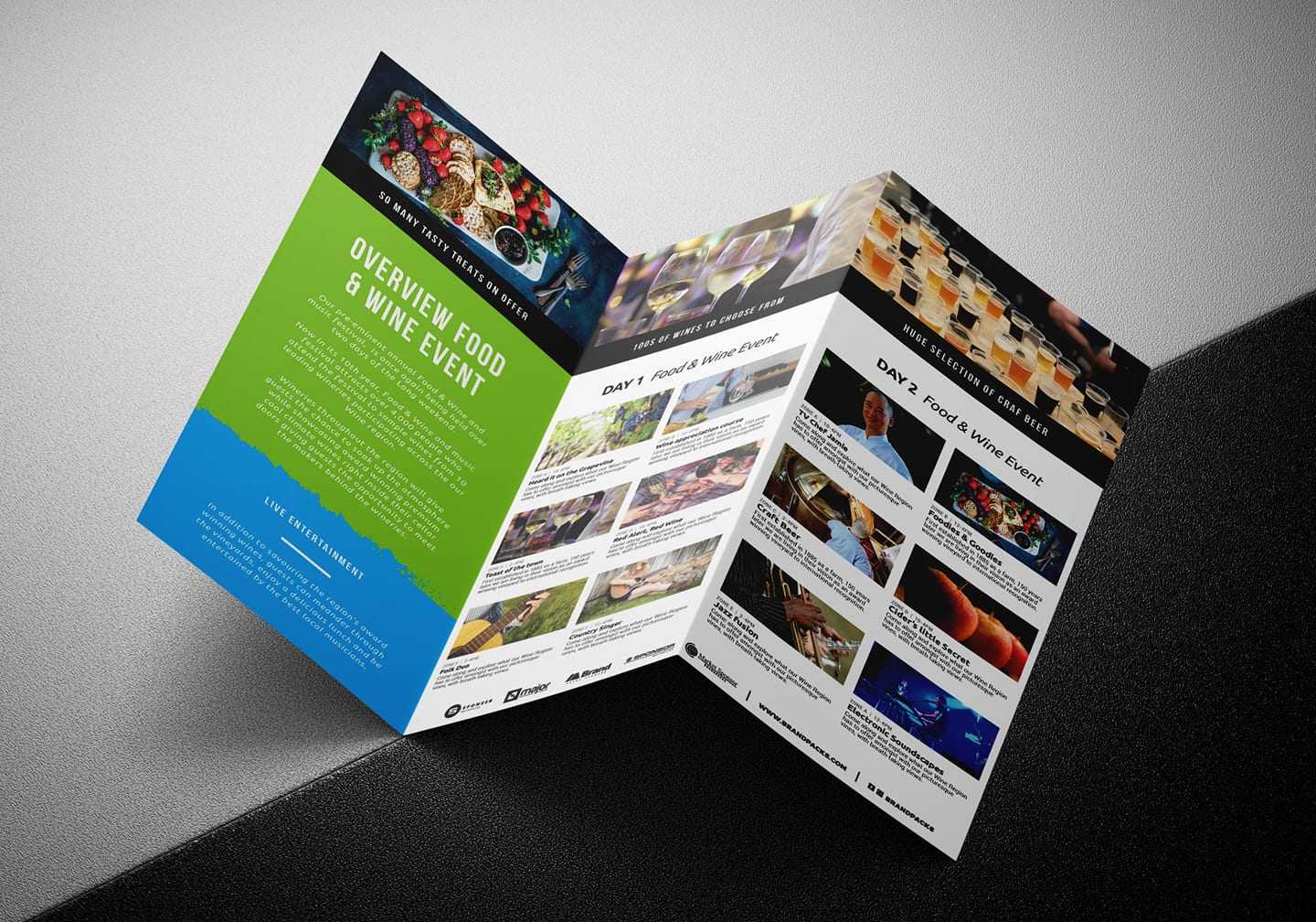 Free Tri Fold Brochure Template For Events & Festivals – PSD, Ai  Within Free Three Fold Brochure Template