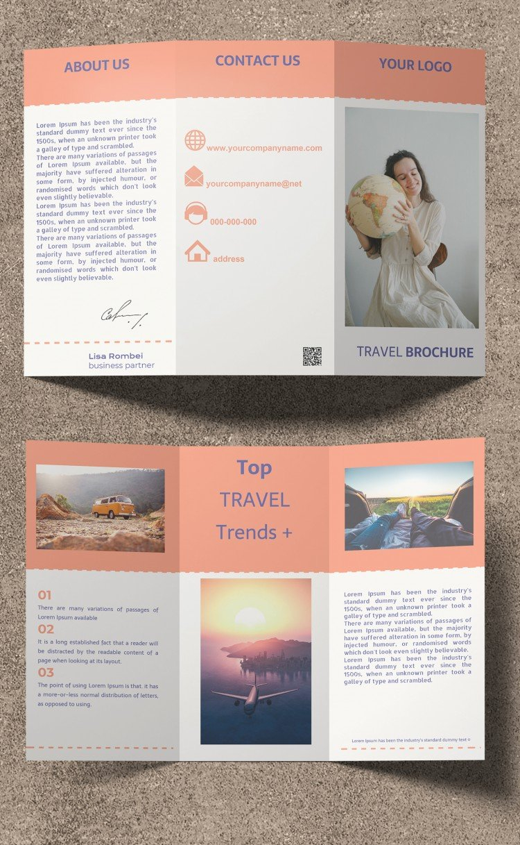 Free Tri fold Travel Brochure Template In Google Docs For Brochure Template Google Drive