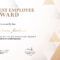 Free Vector  Award Certificate Template, Gold Modern Design For  Regarding Employee Of The Year Certificate Template Free