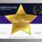 Free Vector  Certificate Of Appreciation Template With Golden Star For Star Award Certificate Template