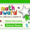 Free Vector  Certificate Template For Math Award Within Math Certificate Template