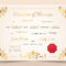 Free Vector  Gradient Marriage Certificate Template In Certificate Of Marriage Template