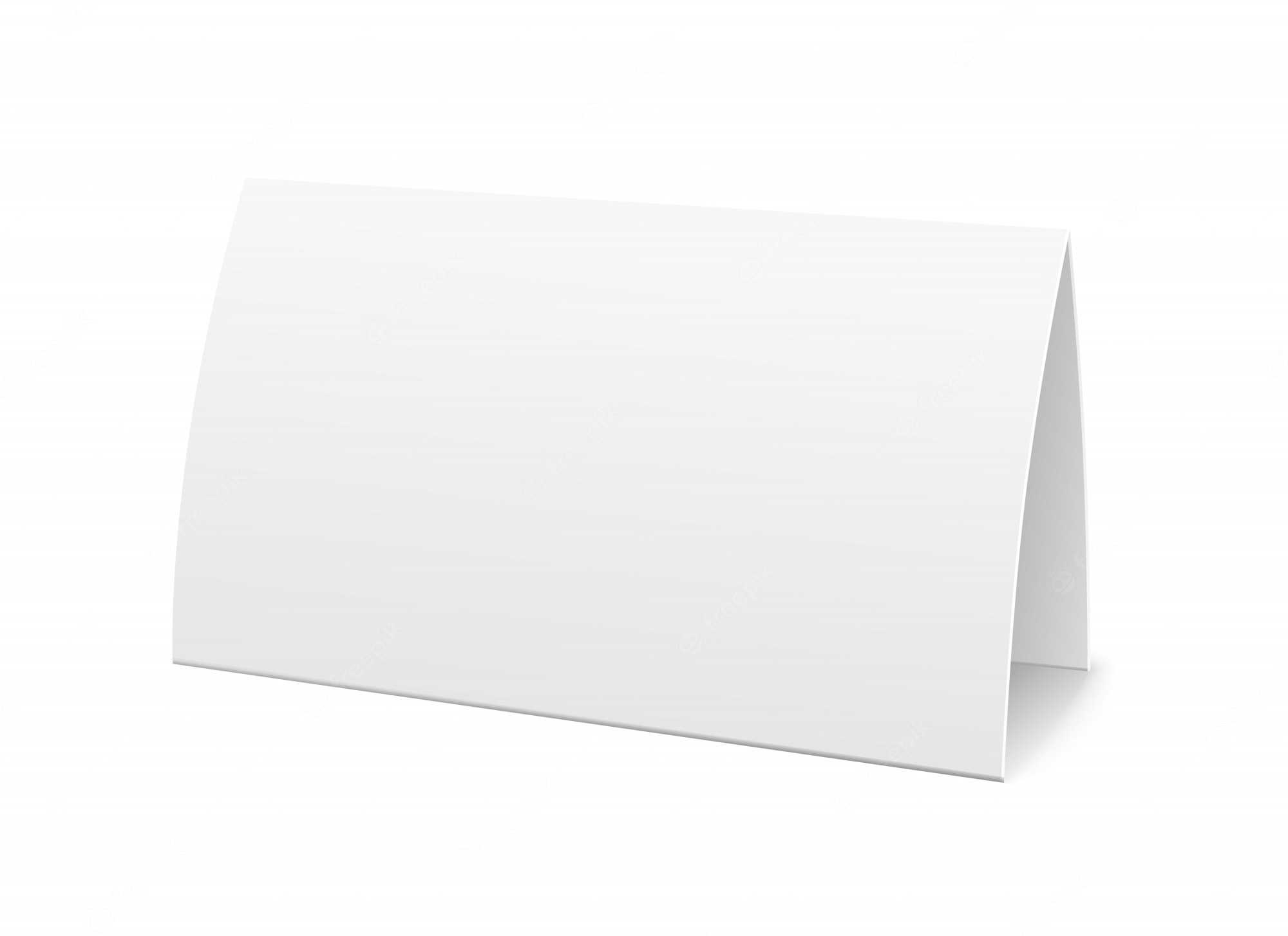 Free Vector  Paper table card, sign template For Blank Tent Card Template