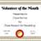 FREE Volunteer Certificate Template  Many Designs Are Available Inside Volunteer Of The Year Certificate Template