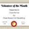 FREE Volunteer Certificate Template  Many Designs Are Available Inside Volunteer Of The Year Certificate Template