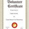 FREE Volunteer Certificate Template  Many Designs Are Available Throughout Volunteer Award Certificate Template