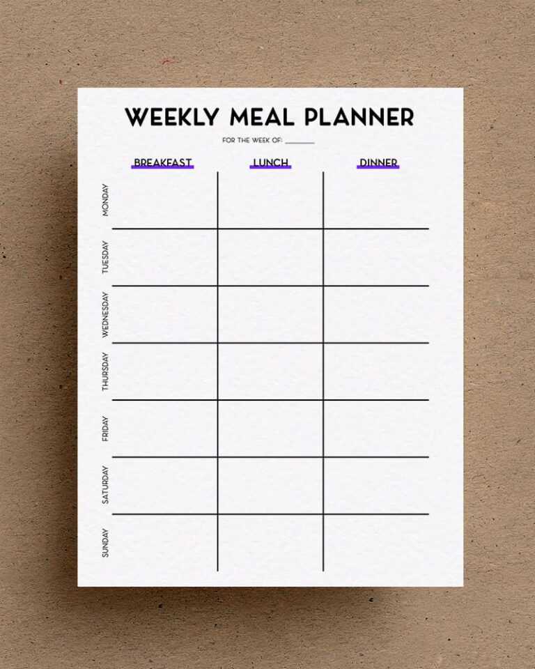 Free Weekly Meal Planner Printable For 10 Crazy Laura With Blank Meal Free Weekly Meal Planner Printable For 10 Crazy Laura With Blank Meal