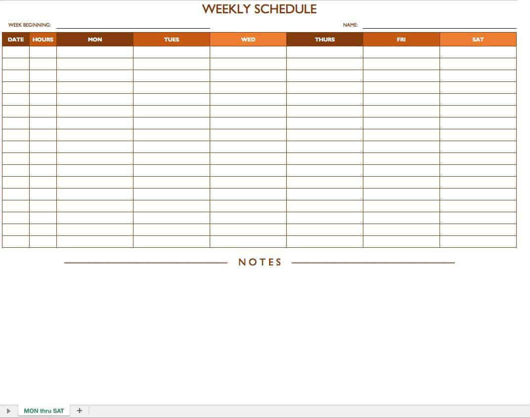 Free Work Schedule Templates For Word And Excel Smartsheet Throughout Blank Monthly Work Schedule Template