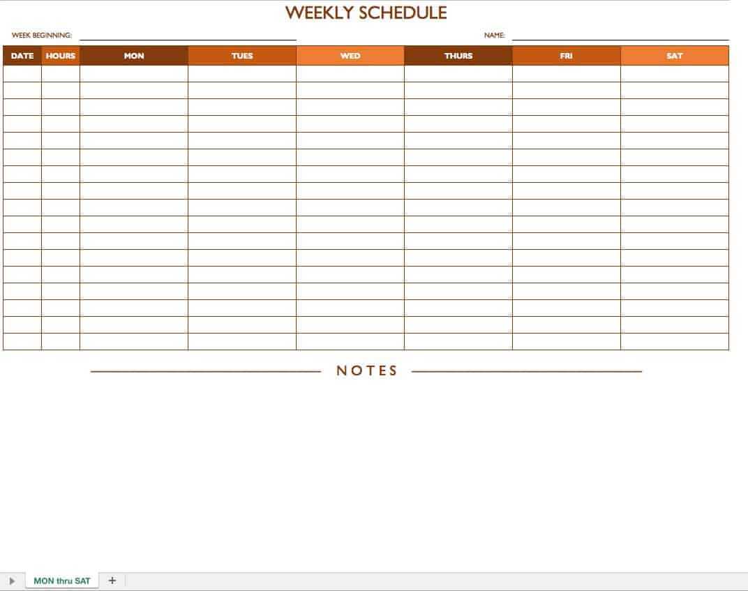 Free Work Schedule Templates for Word and Excel Smartsheet Throughout Blank Monthly Work Schedule Template