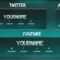 Free Youtube Banner + Twitter Header Template PSD + Direct  Inside Twitter Banner Template Psd