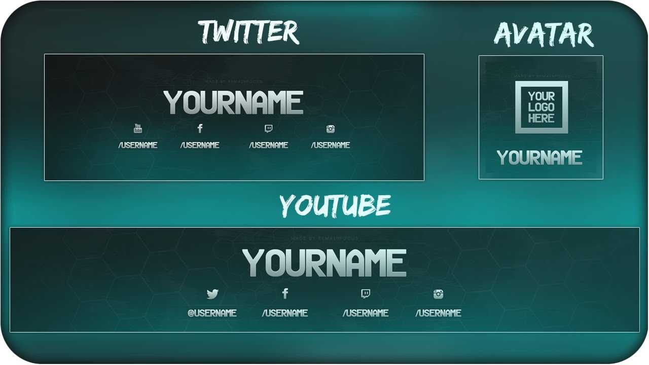 Free Youtube Banner + Twitter Header Template PSD + Direct  Inside Twitter Banner Template Psd