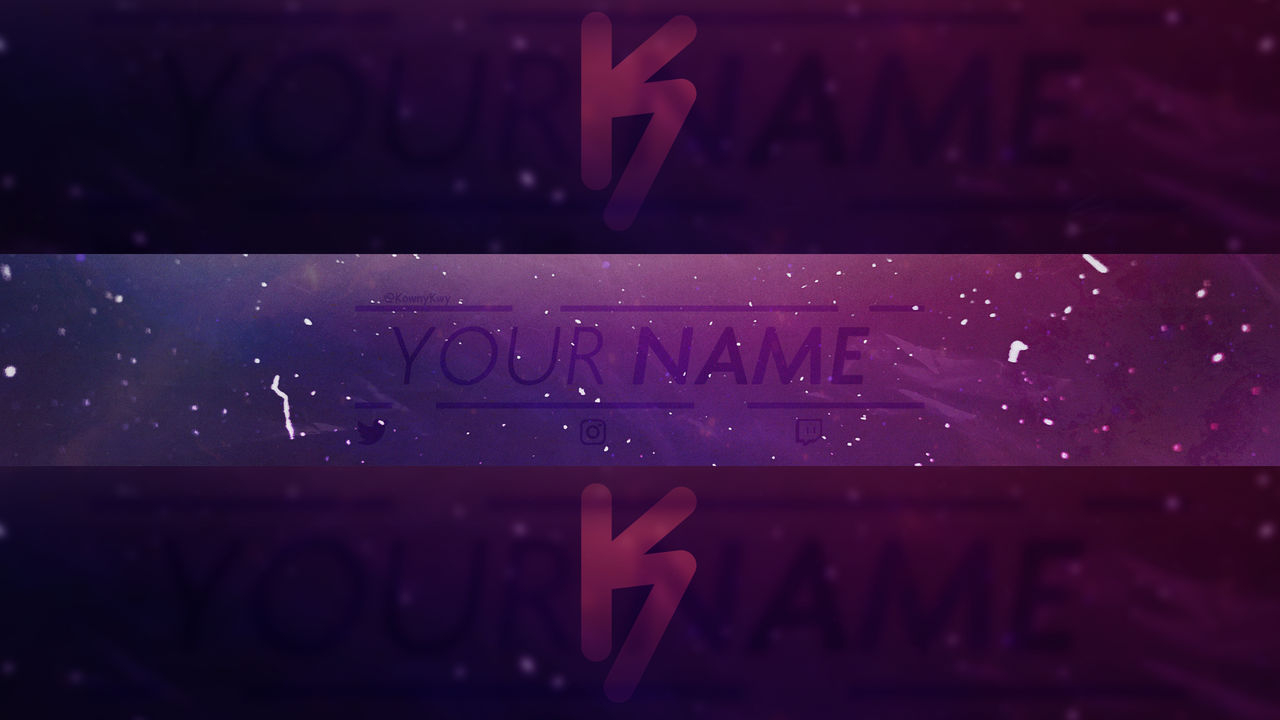 Free YT Banner Template - #10 (read t description) by KownyKwy on
