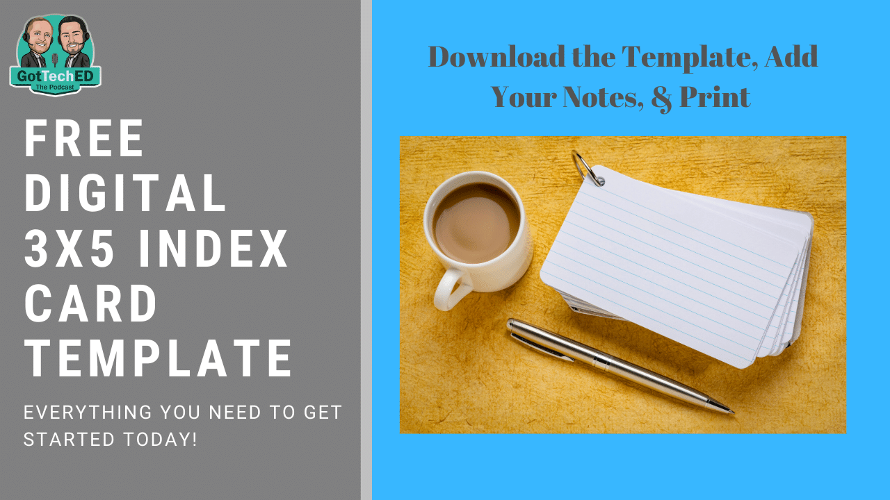 Freebie: Customizable and Printable 10x10 Index Card Template  With 3X5 Blank Index Card Template