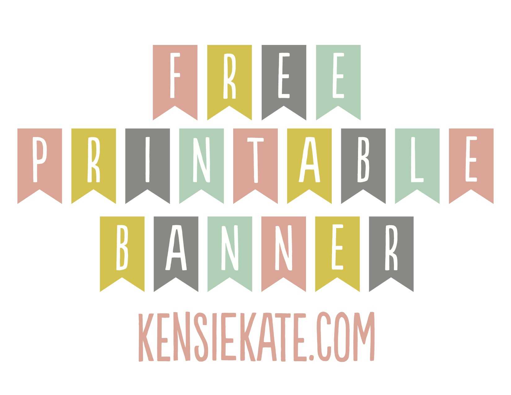 Freebie Friday :: Printable Banner — Kensie Kate For Printable Banners Templates Free