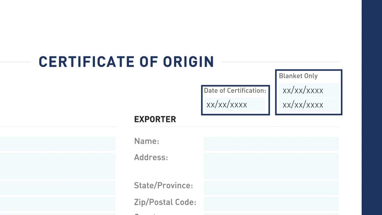 FTA Certificates of Origin Throughout Certificate Of Origin Template Word FTA Certificates of Origin Throughout Certificate Of Origin Template Word