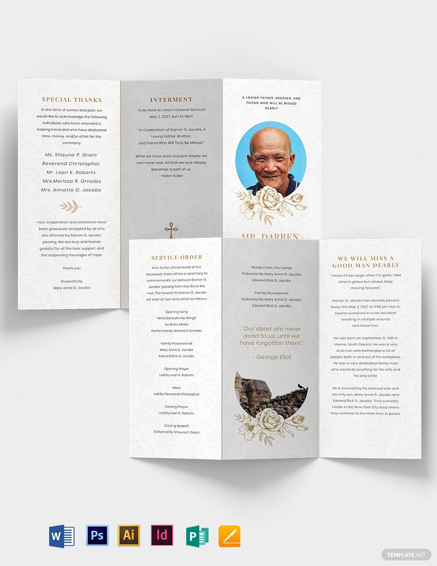 Funeral Templates - Design, Free, Download  Template