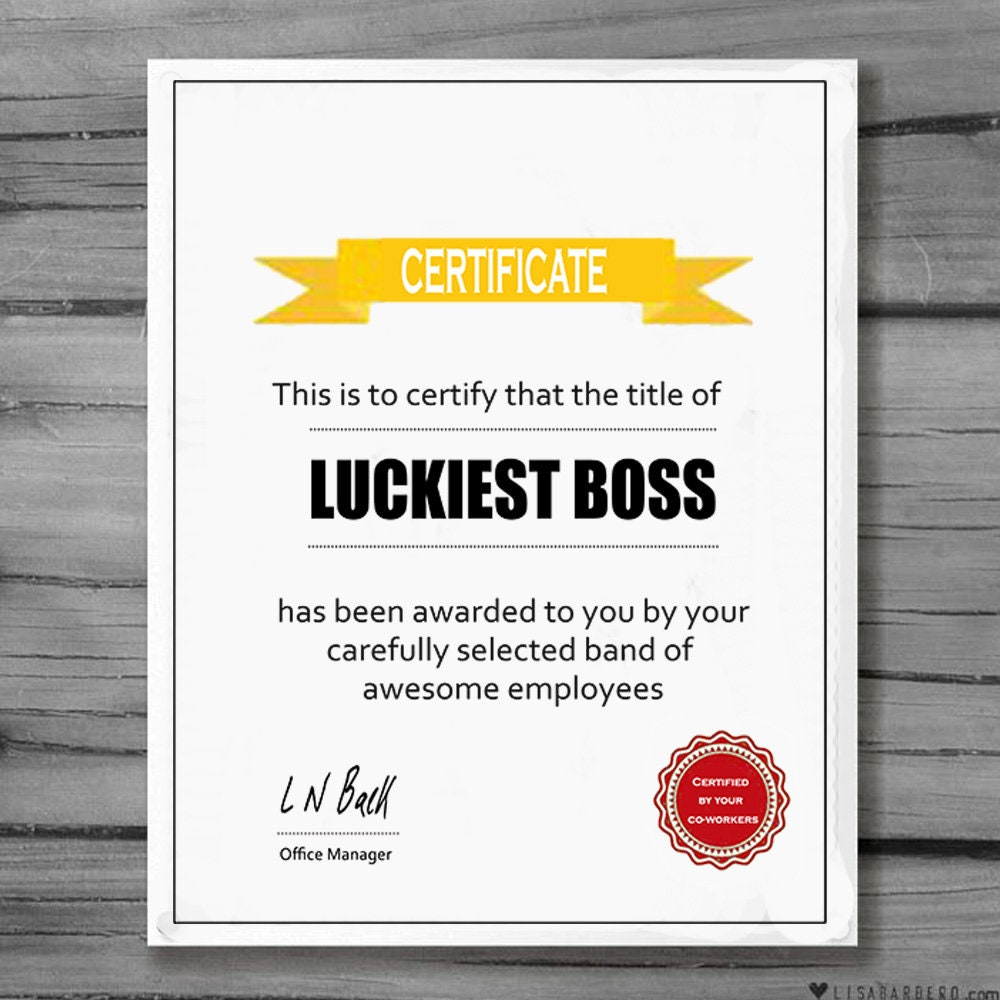 Funny Certificates - Etsy