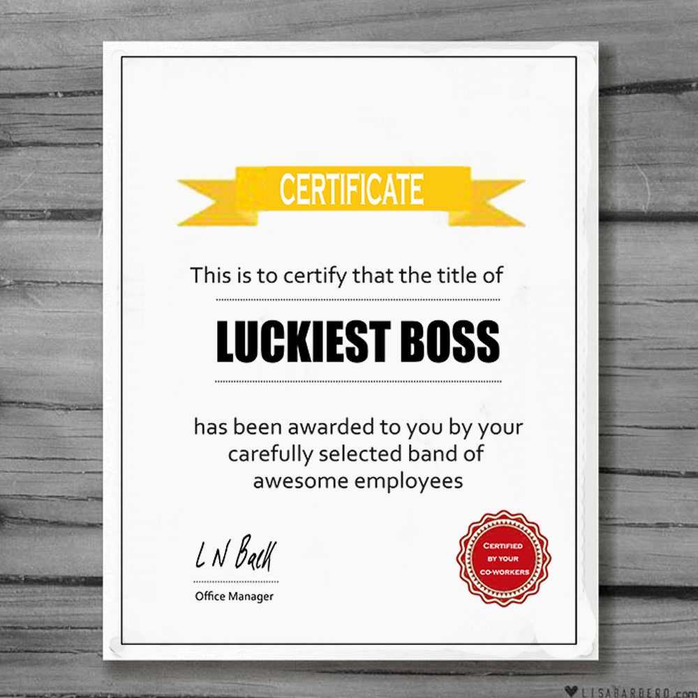 Funny Certificates – Etsy Throughout Free Printable Funny Certificate Templates