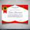 Geometric Red Gold Star Performer Certificate Stock Vector  With Star Performer Certificate Templates