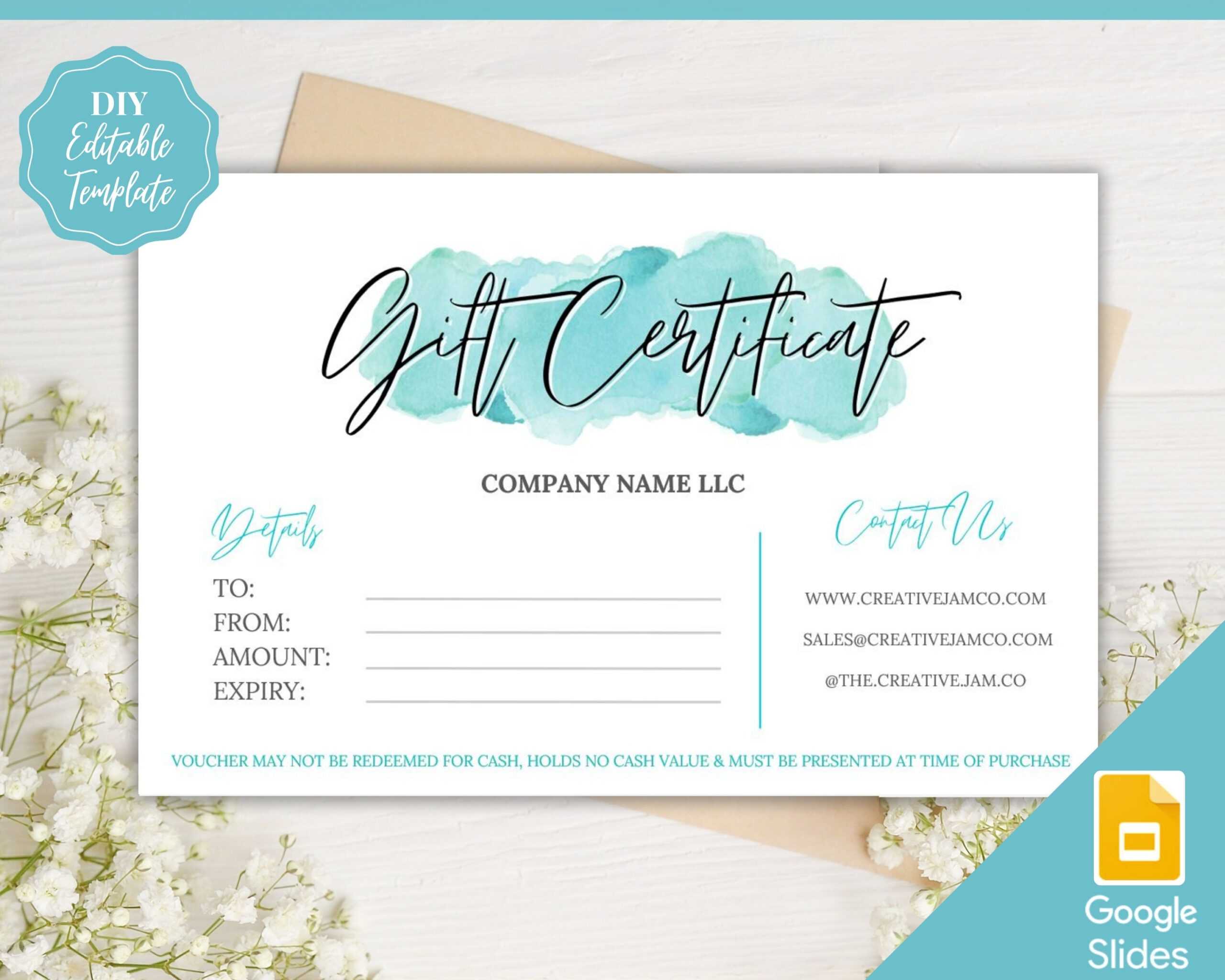 Gift Certificate Template. Editable Gift Voucher Gift Card - Etsy.de