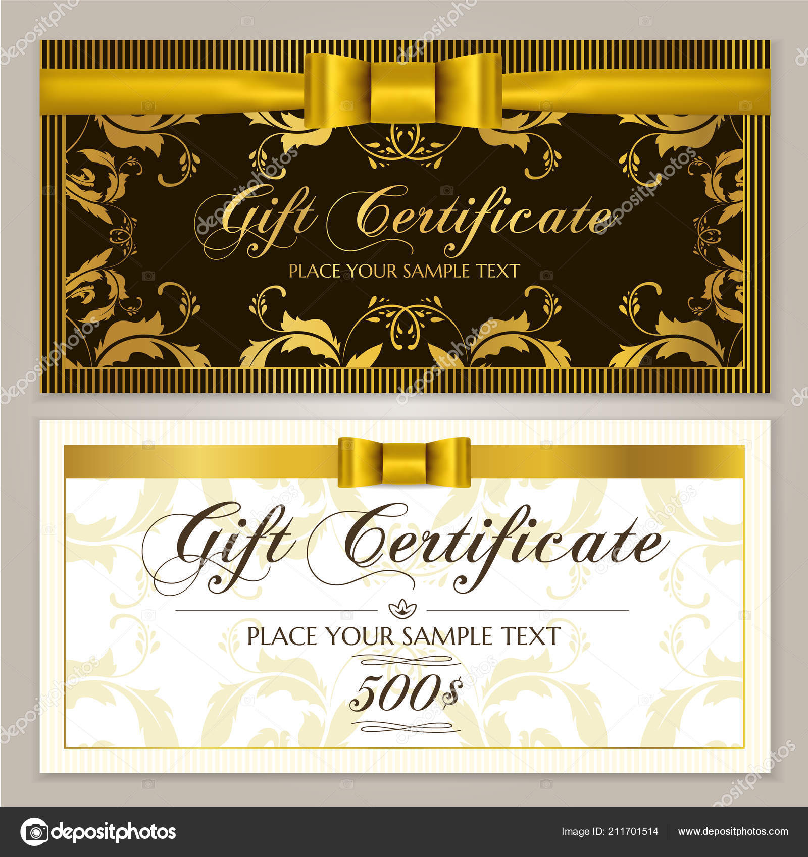Gift Certificate Template Gift Voucher Layout Coupon Template Gift  Within Elegant Gift Certificate Template