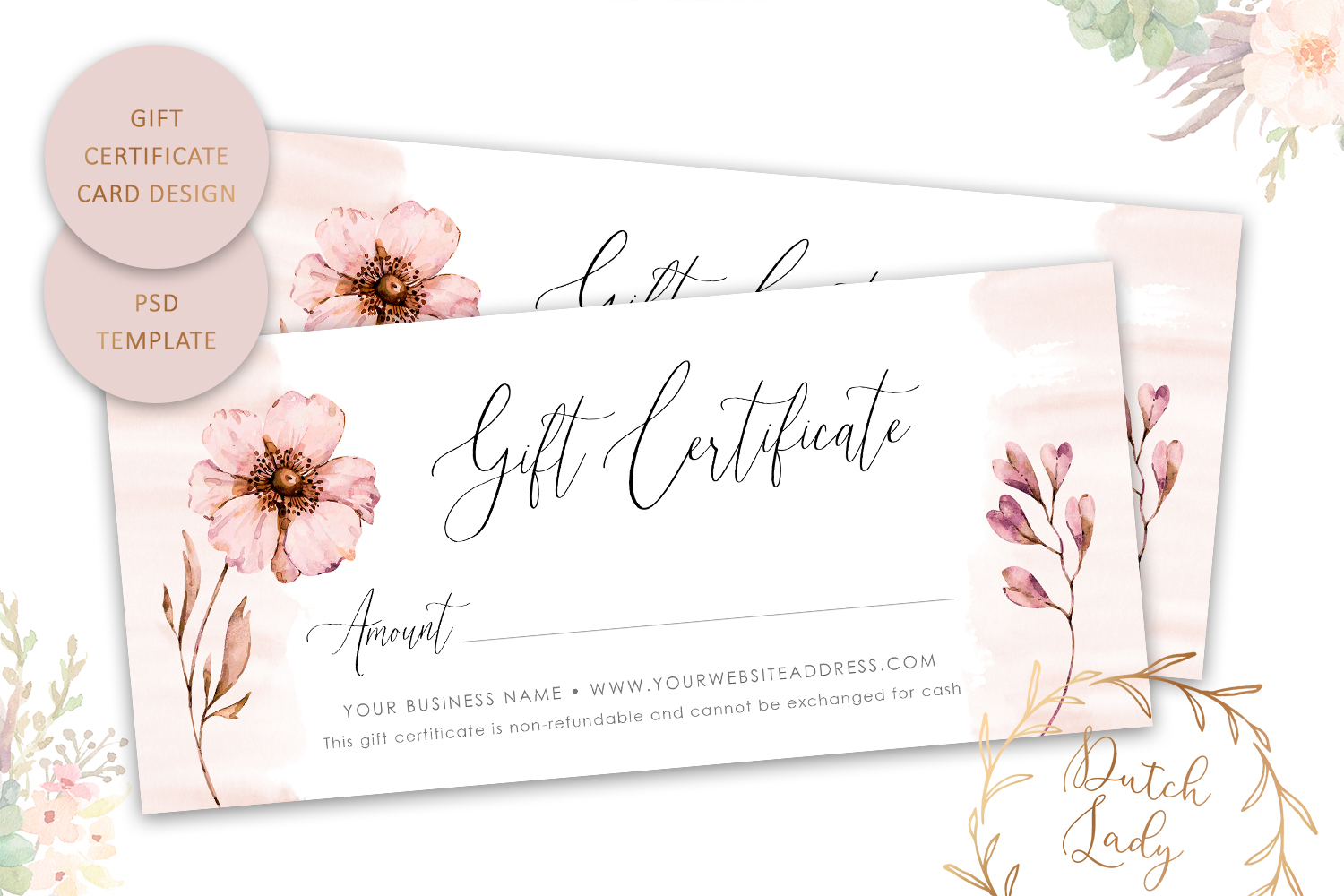 Gift Certificate Template Single Side #10 Within Gift Certificate Template Photoshop
