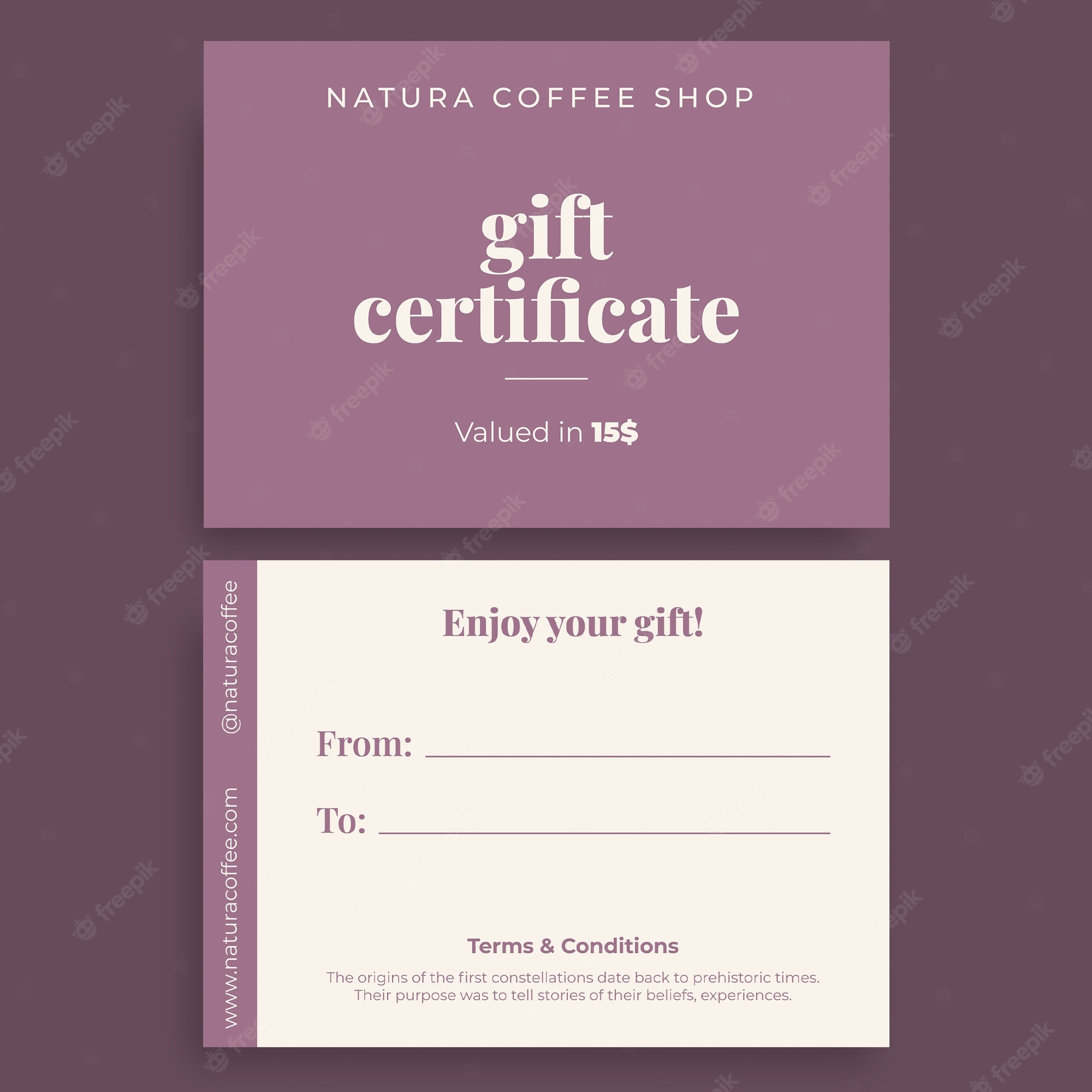 Gift certificate template Vectors & Illustrations for Free  In Gift Certificate Log Template