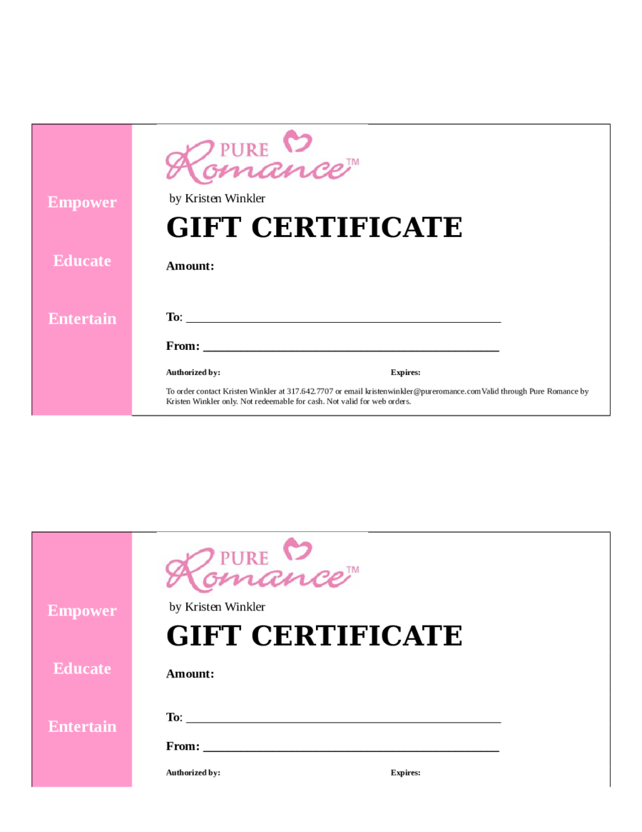 Gift Certificate Template Word - Edit, Fill, Sign Online  Handypdf In Fillable Gift Certificate Template Free