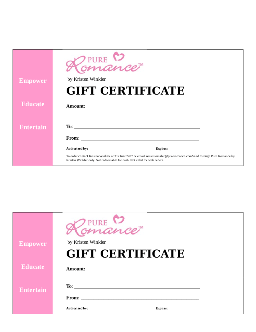 Gift Certificate Template Word - Edit, Fill, Sign Online  Handypdf Pertaining To Microsoft Gift Certificate Template Free Word