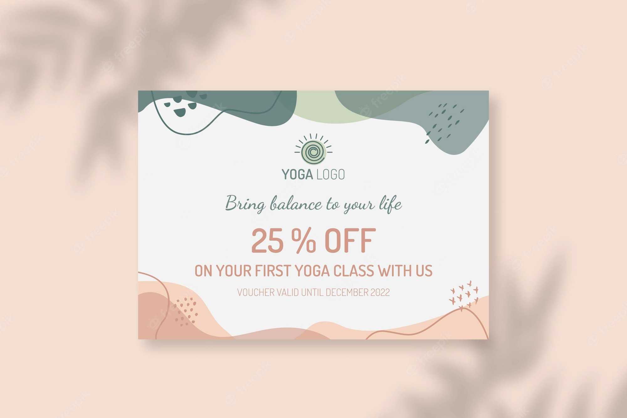 Gift certificate Vectors & Illustrations for Free Download  Freepik Within Yoga Gift Certificate Template Free