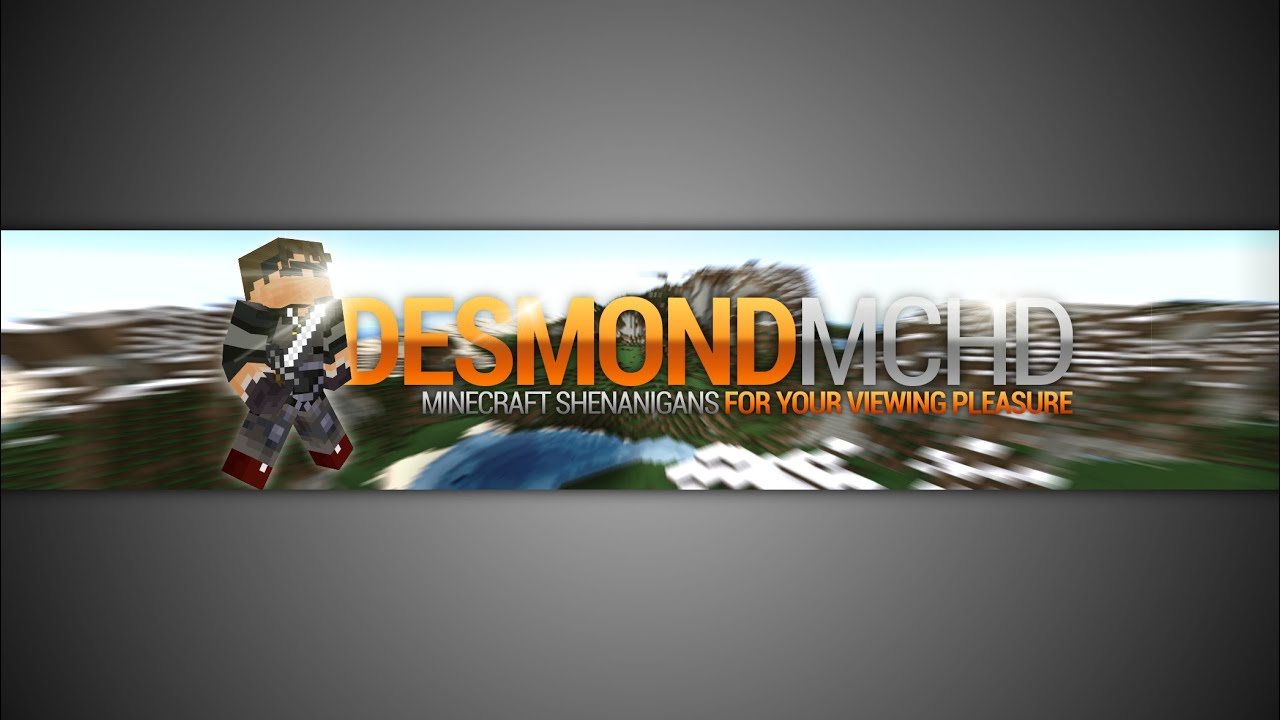 Gimp  Minecraft Youtube Banner Template [NO PHOTOSHOP] Throughout Youtube Banner Template Gimp