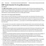 GMP Audit Checklist For Drug Manufacturers: Disclaimer PDF Intended For Gmp Audit Report Template