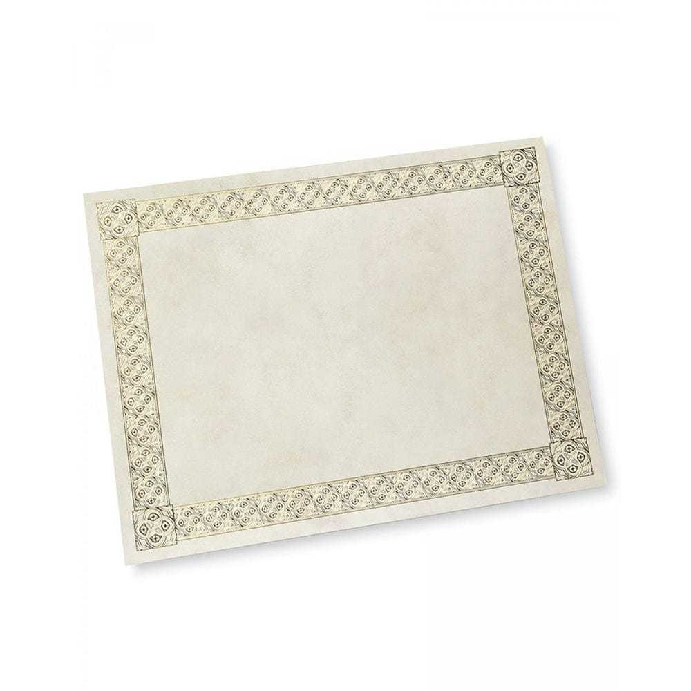 Gold Foil Parchment Certificate Paper  10 Count Regarding Gartner Certificate Templates