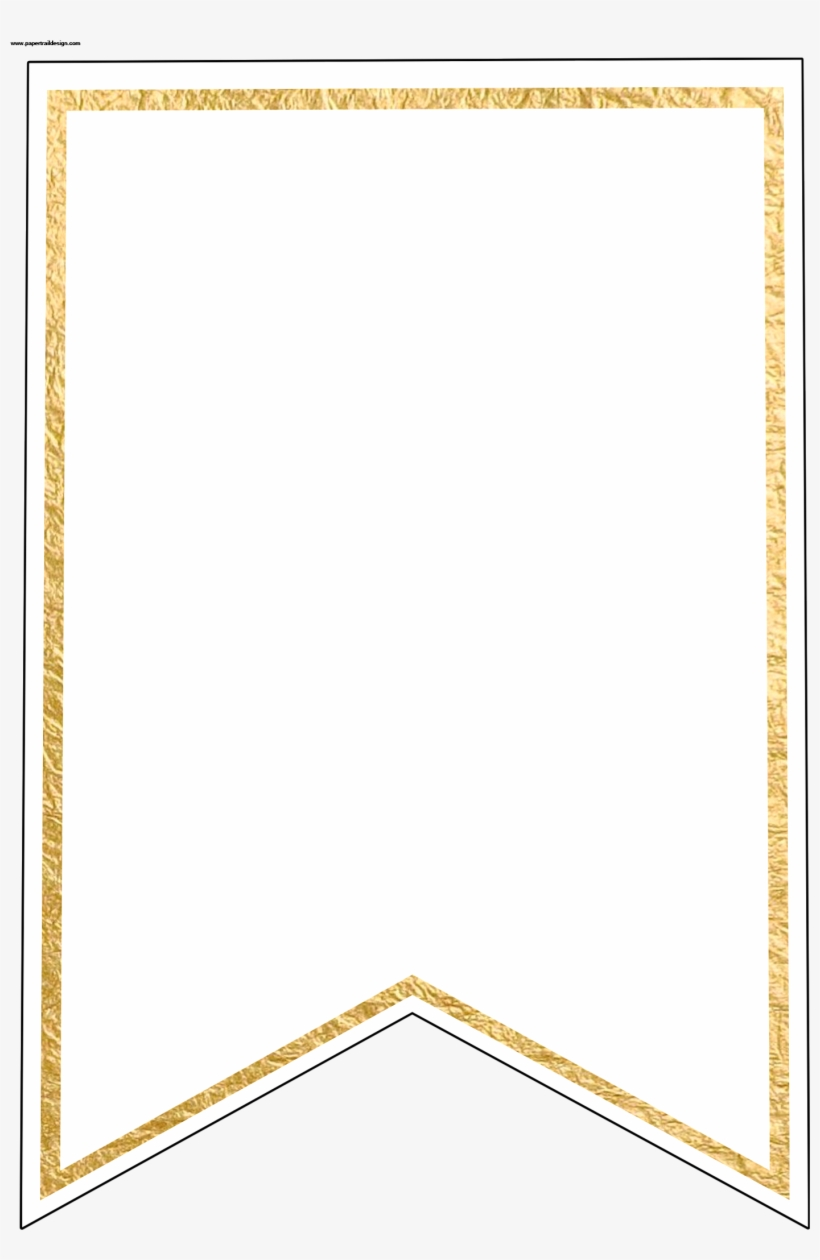 Gold Pennant Banner Blank Template Flag Banner Template - Free  Inside Printable Banners Templates Free
