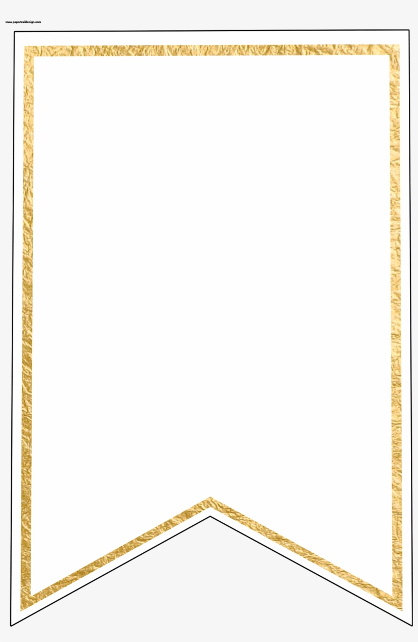 Gold Pennant Banner Blank Template Flag Banner Template – Free  Inside Printable Banners Templates Free