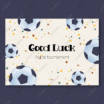 Good Luck Card Template With Soccer Balls Template Download On Pngtree Throughout Soccer Report Card Template