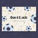 Good Luck Card Template With Soccer Balls Template Download on Pngtree