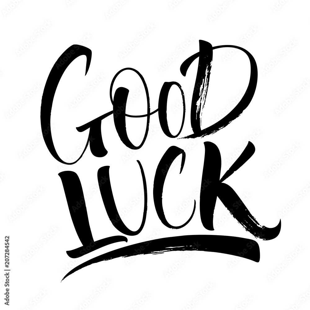 Good Luck lettering
