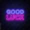 Good Luck Neon Sign Vector