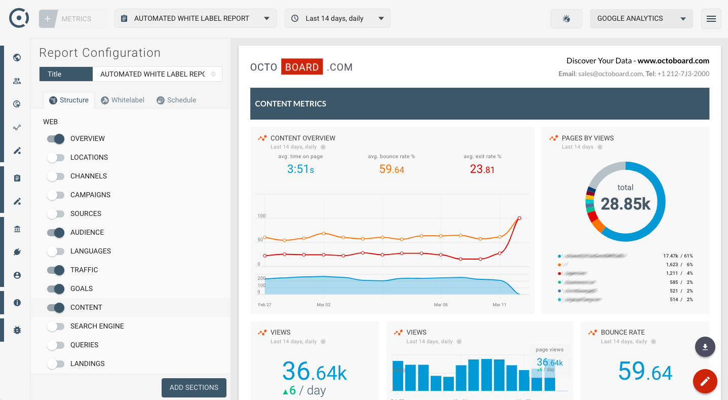 Google Analytics SEO template for automated reporting - website  Inside Reporting Website Templates