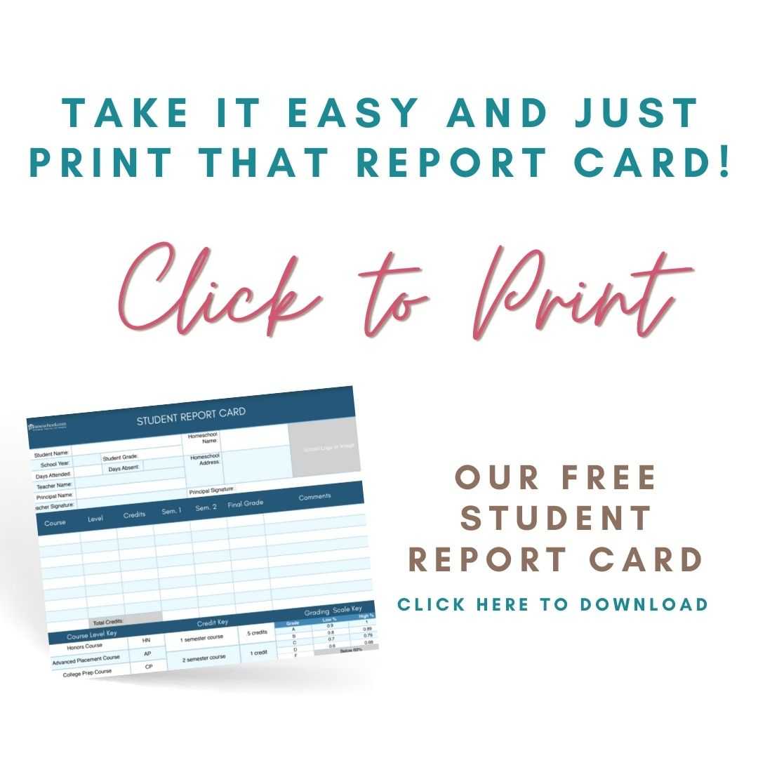 Grade Book and Report Card Template  Homeschool