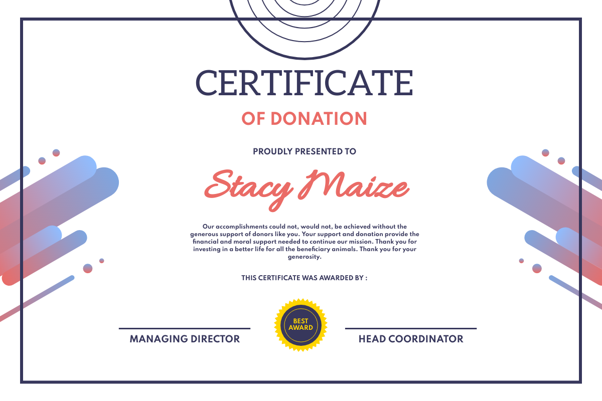 Gradient Donation Certificate  Certificate Template Inside Donation Certificate Template