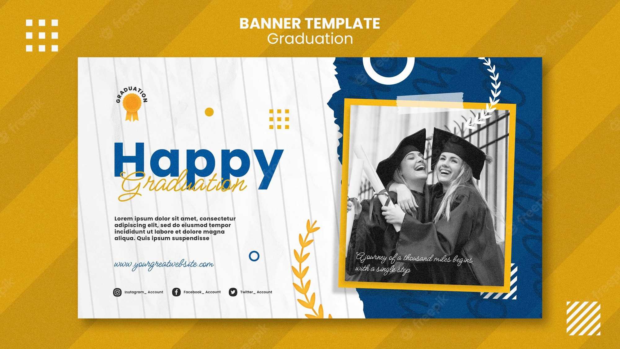 Graduation Banner Images  Free Vectors, Stock Photos & PSD With Regard To Graduation Banner Template