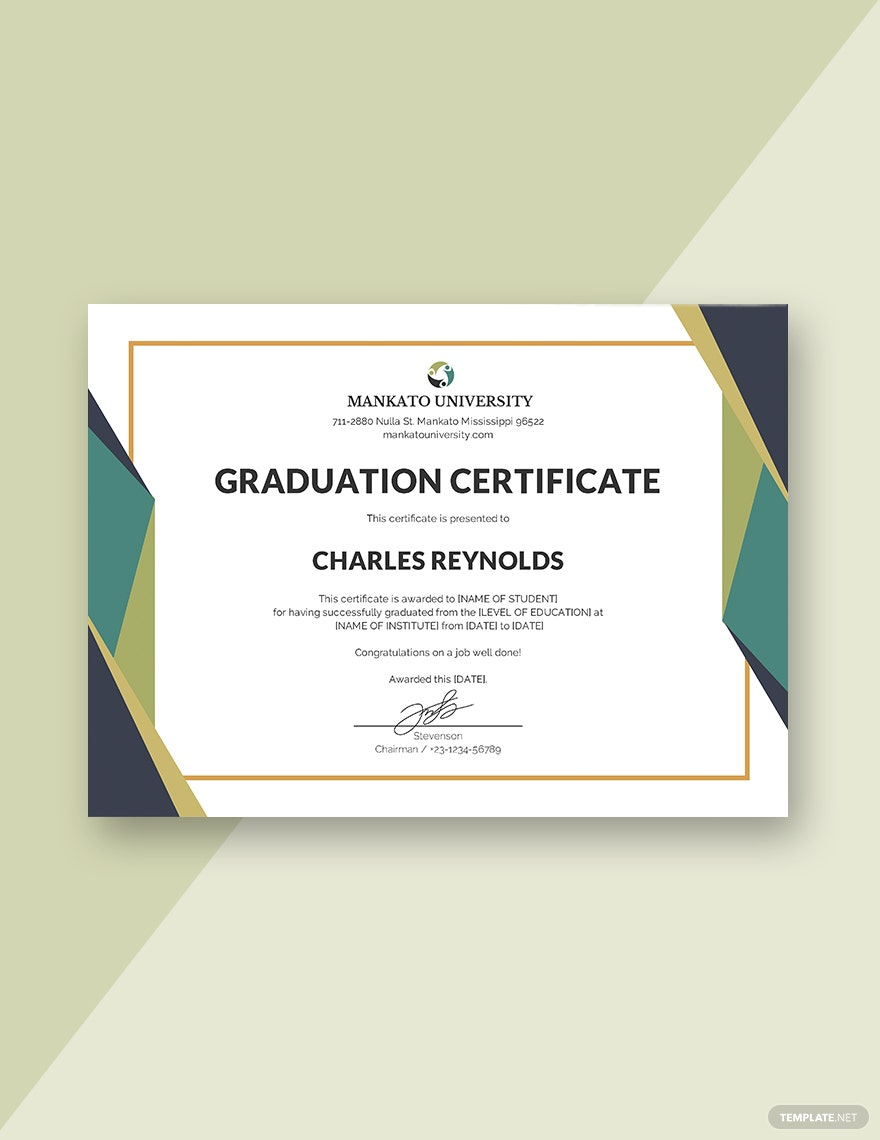 Graduation Certificate Template - Google Docs, Word, Publisher  Pertaining To Graduation Certificate Template Word