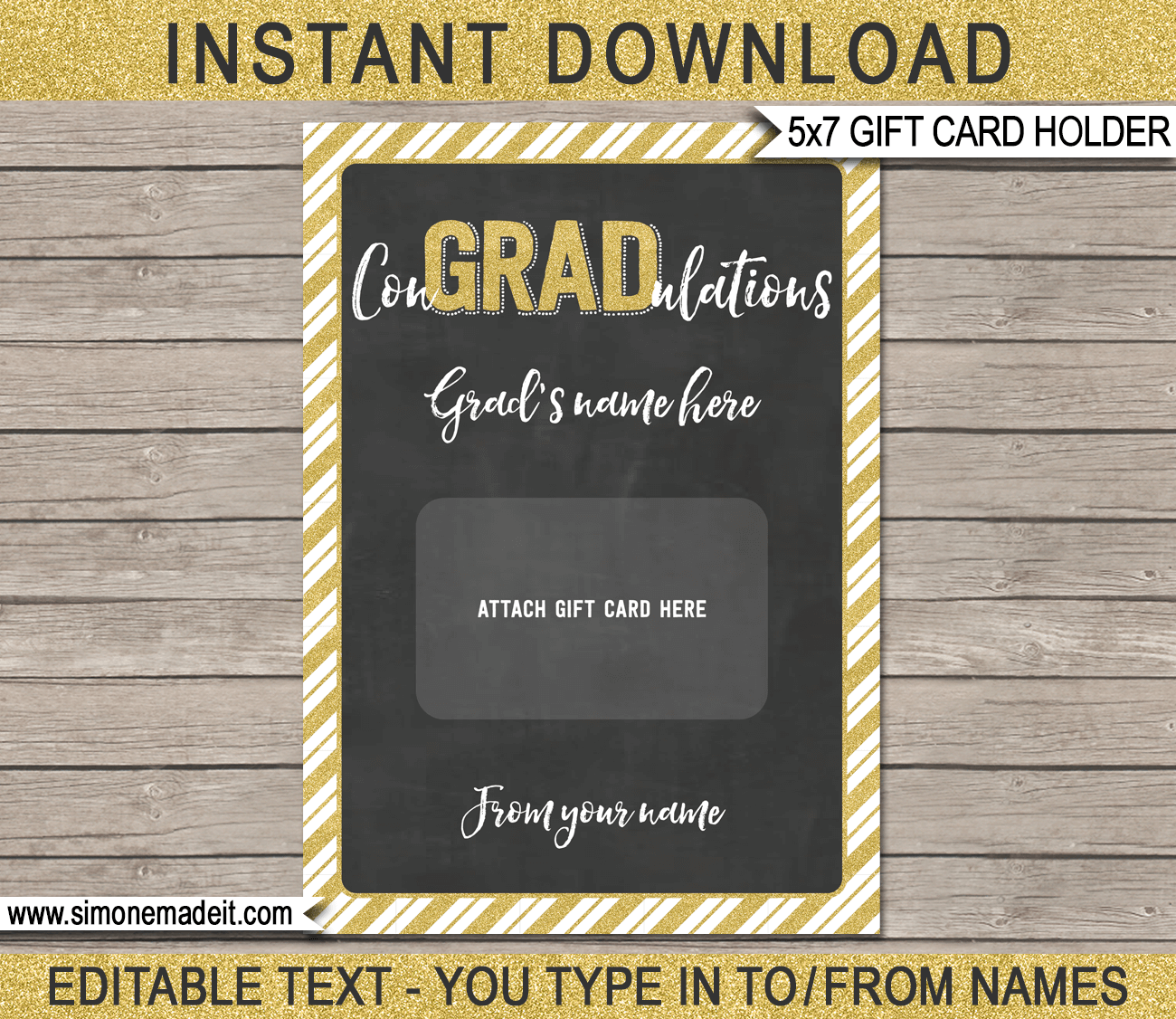 Graduation Gift Card Holder Intended For Graduation Gift Certificate Template Free