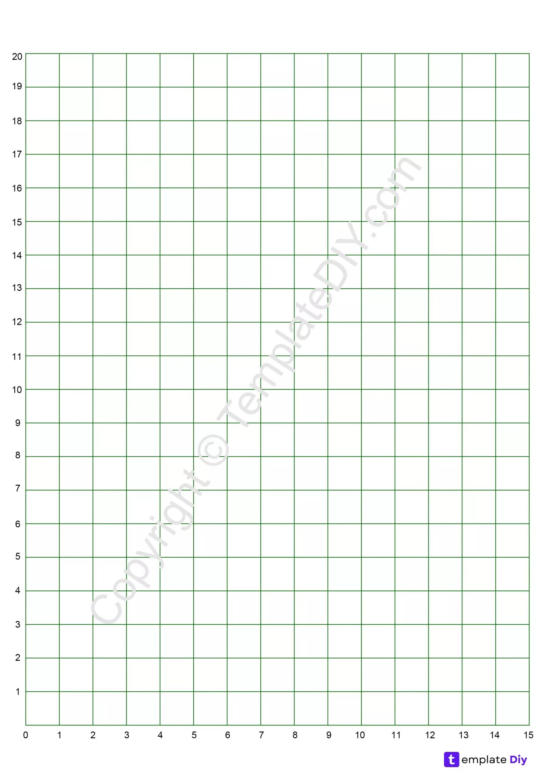 Graph Paper with Numbers Printable Template in PDF Intended For Blank Picture Graph Template