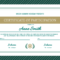 Green Classy Participation Certificate  Certificate Template Pertaining To Certification Of Participation Free Template