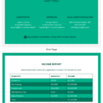 Green Equal Rights Nonprofit Treasurer Report Template For Treasurer Report Template Non Profit