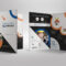 Half Fold Brochure Template For Construction Company Stationary  In Half Page Brochure Template