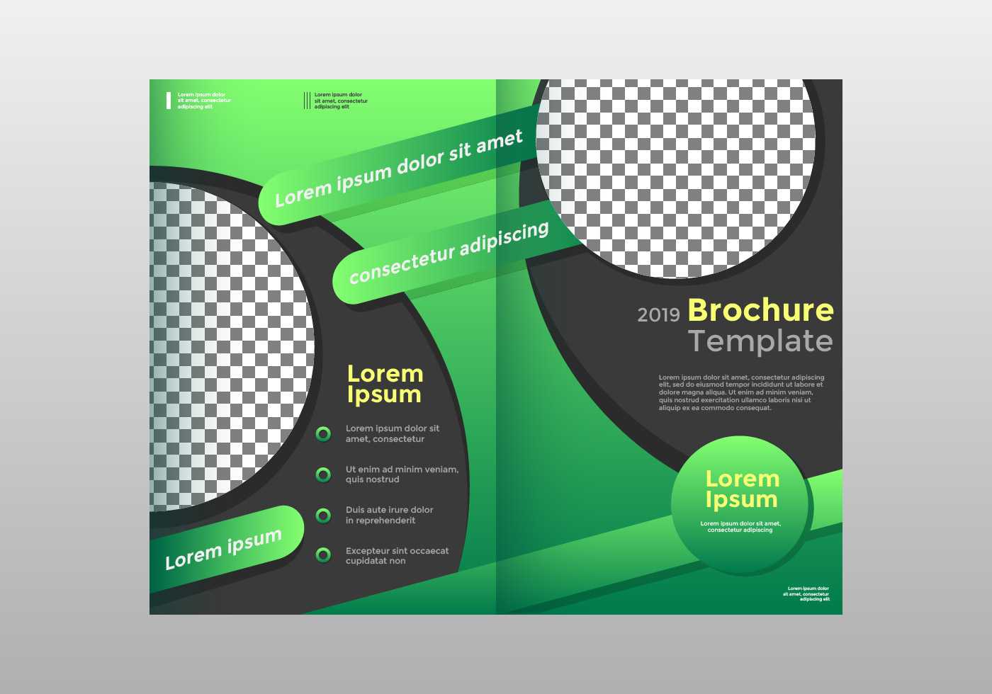 Half-Fold Brochure Template Vector 10 Vector Art at Vecteezy Throughout Half Page Brochure Template